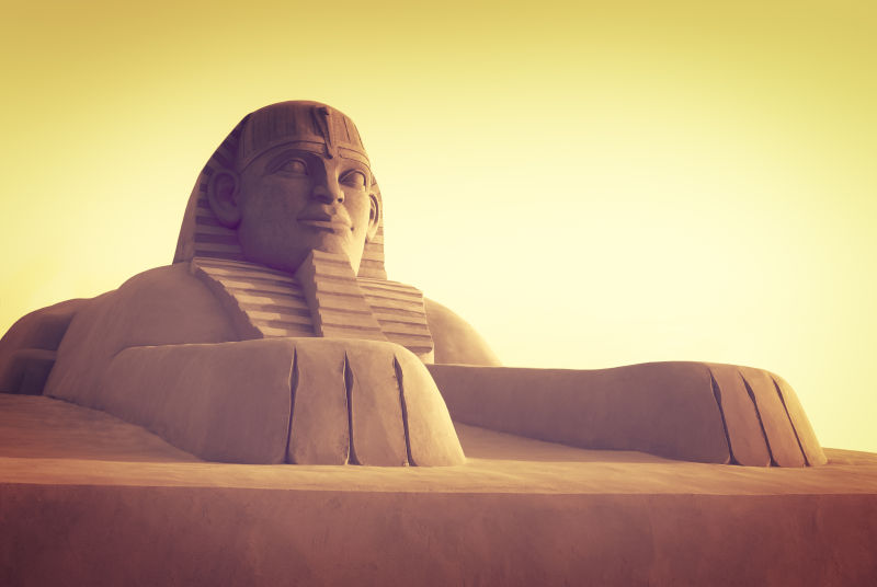 埃及精致的狮身人面像