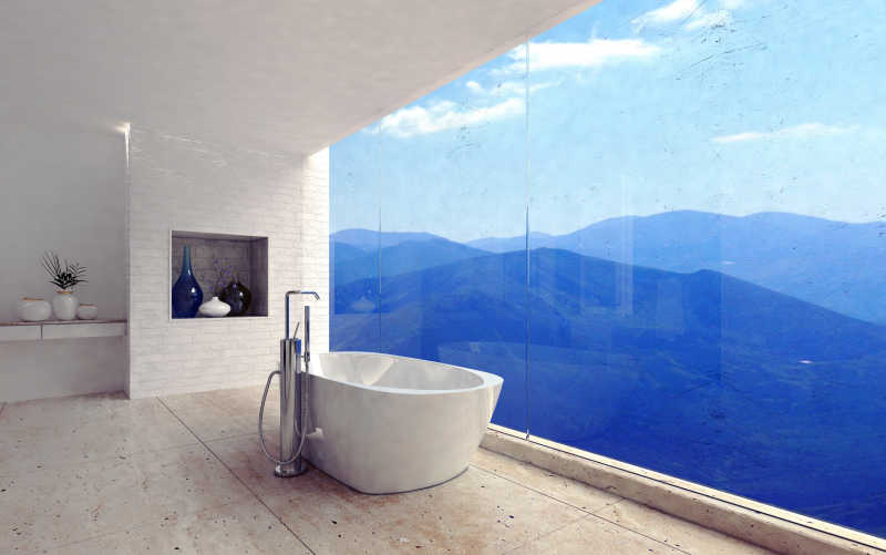 奢华的现代浴室