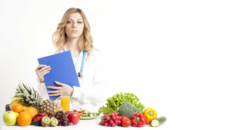 健康新鲜蔬菜和营养师