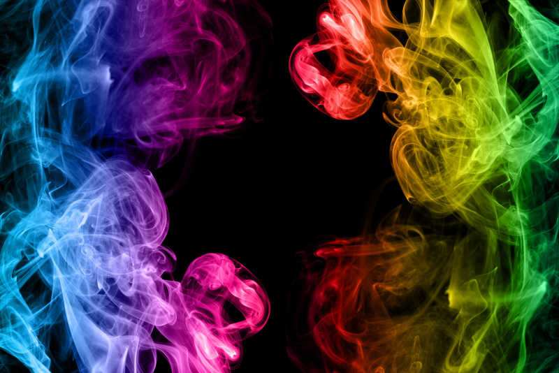 迷幻的彩色烟雾