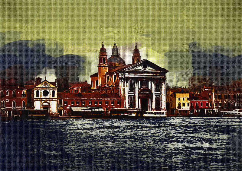 水上威尼斯艺术油画