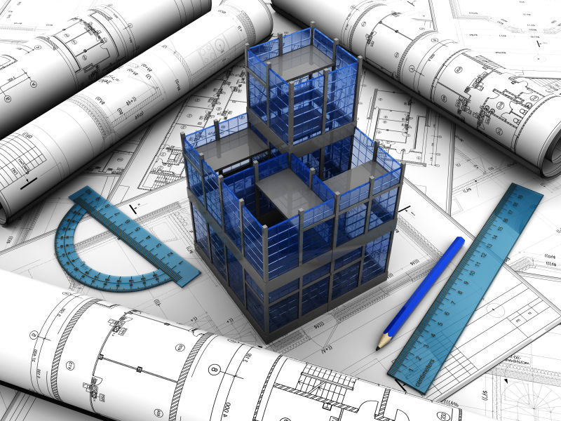 3d现代建筑设计模型和设计图纸