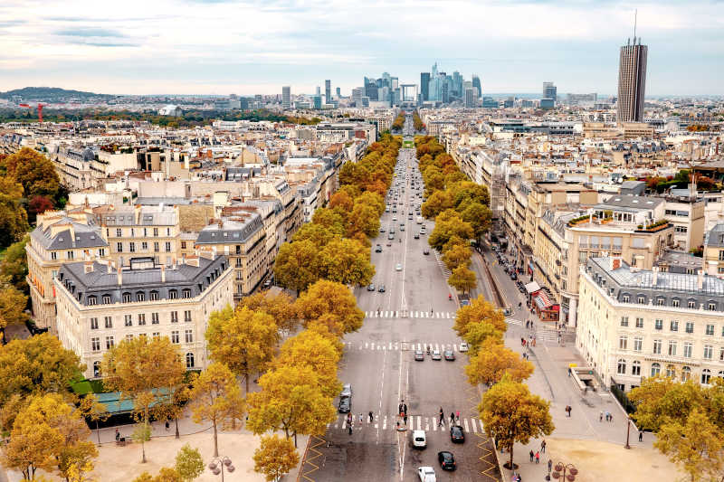巴黎城市秋季风景