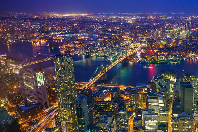 美丽的曼哈顿夜景