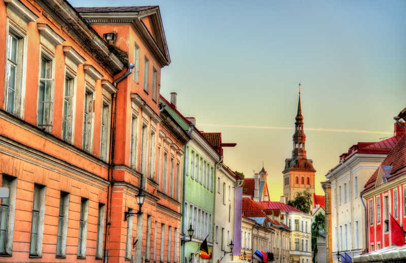 爱沙尼亚历史中心的塔林建筑
