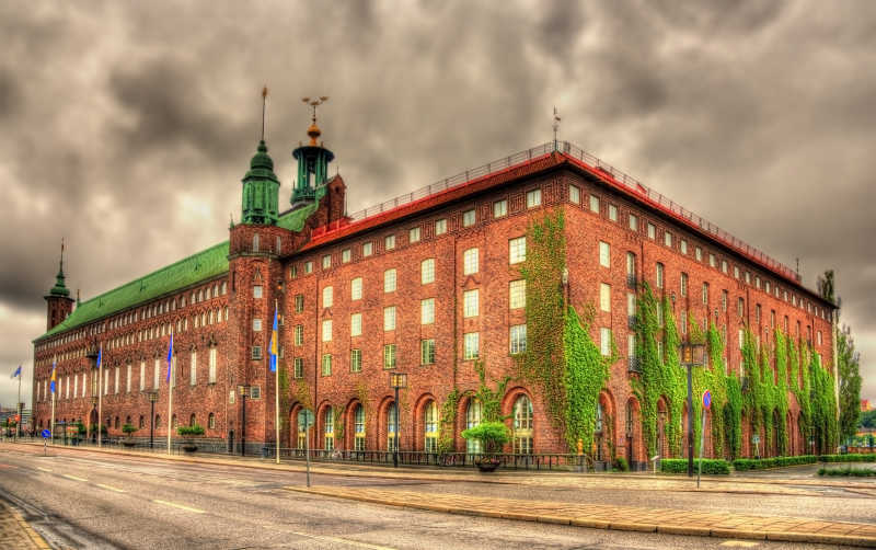 瑞典斯德哥尔摩市政厅景观