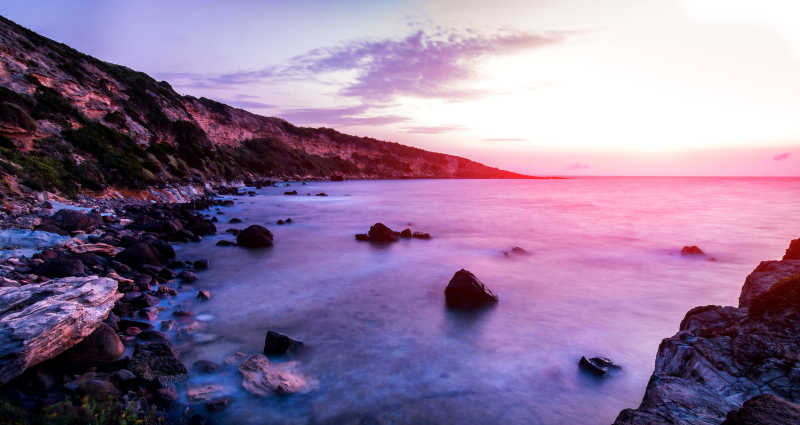 海上夕阳风景