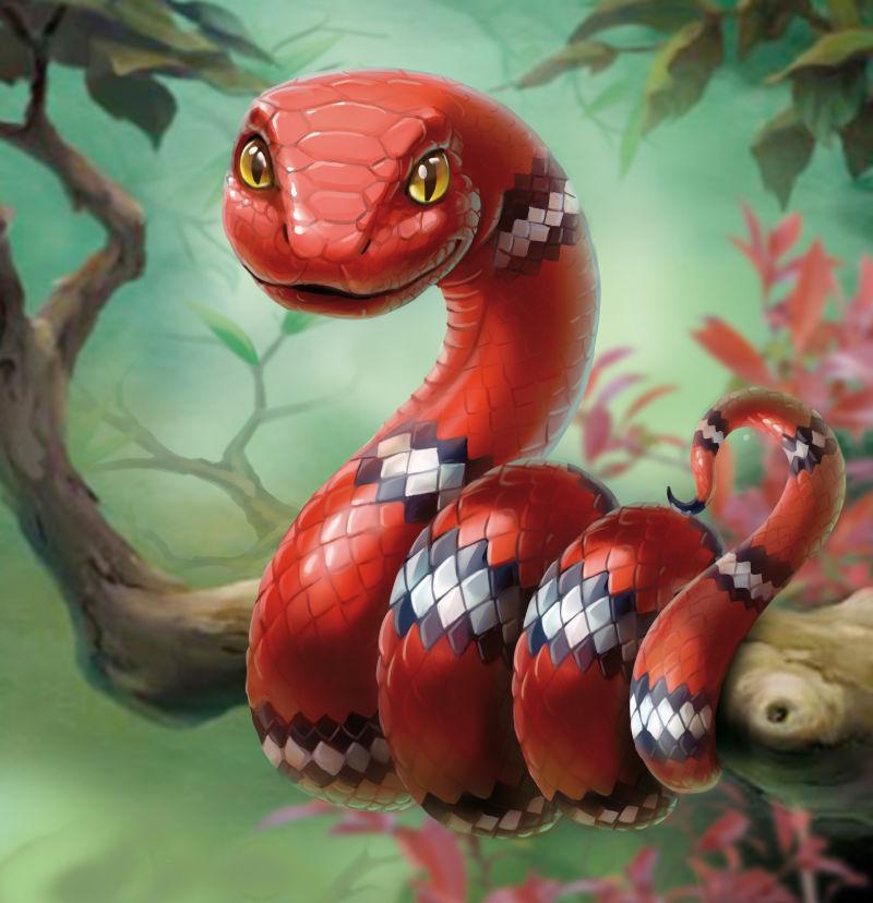 红色的蟒蛇
