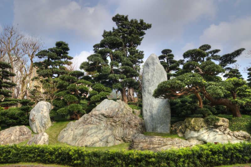 在香港美丽的东方岩园旅游胜地