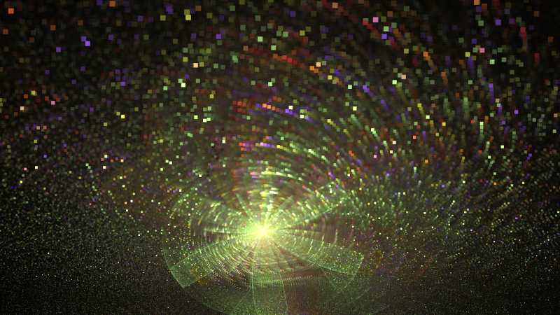 抽象的发光粒子图