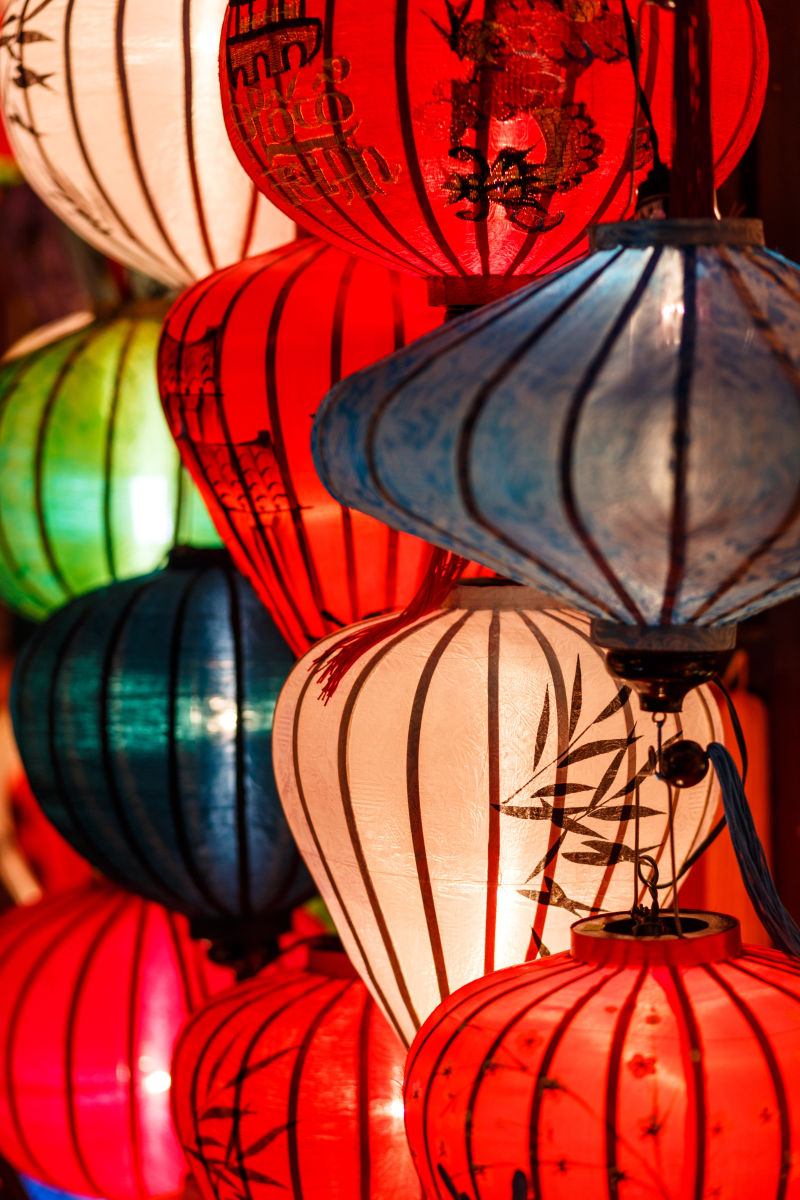 越南会安古镇的纸灯笼