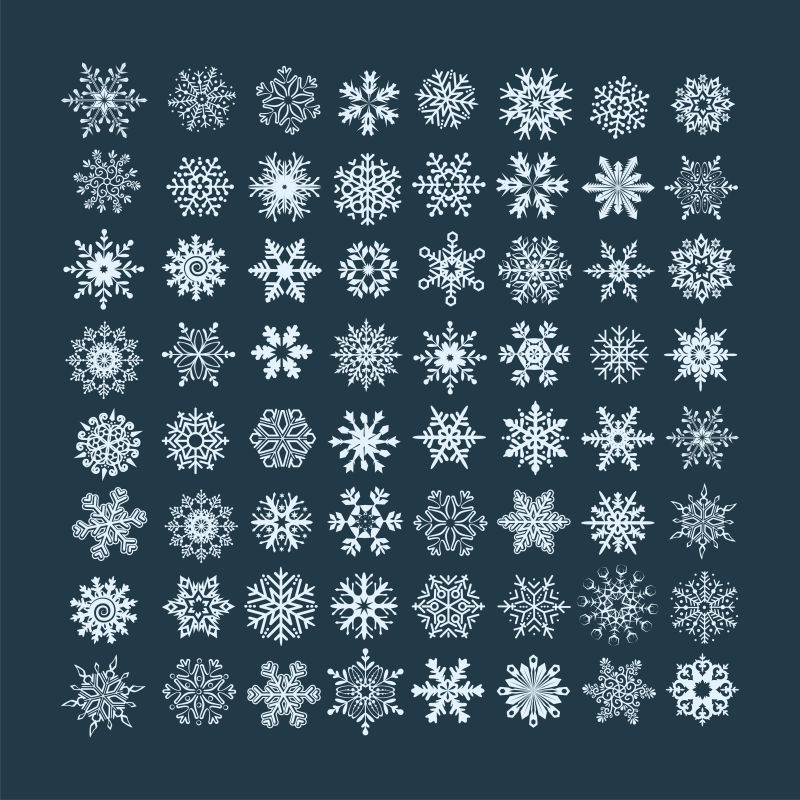 圣诞雪花图案的收集
