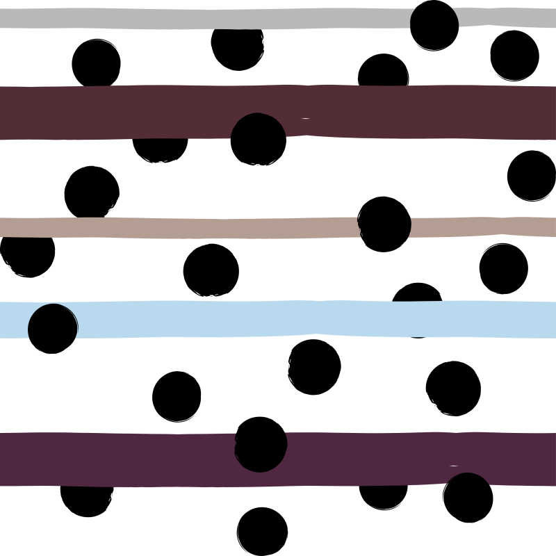 手绘线条和黑色圆点矢量抽象背景