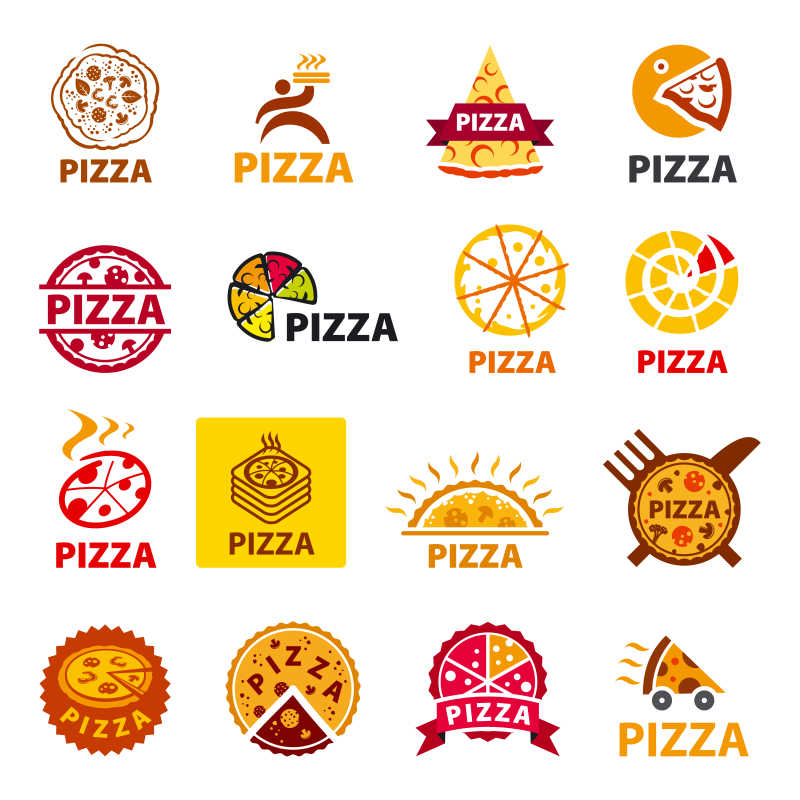 矢量创意披萨图标设计