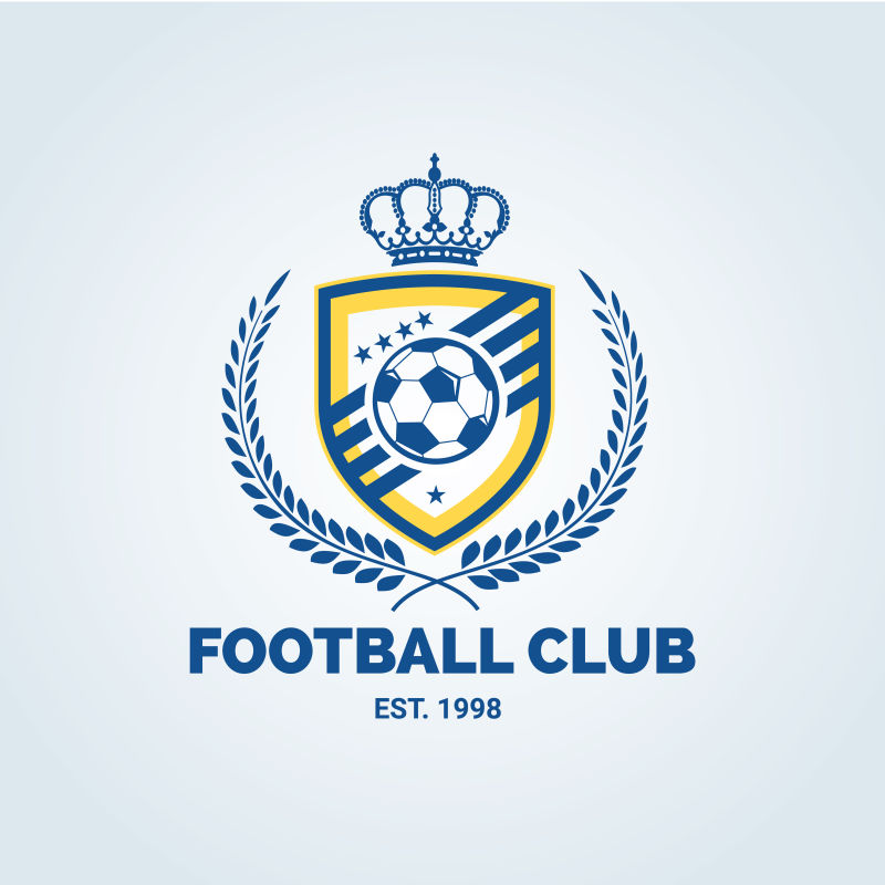 创意矢量足球俱乐部的徽章设计